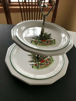 Christmas Heritage 2 - Tiered Serving Tray By Pfaltzgraff