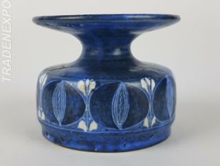 Vintage 60 - 70 Thoms Studio Art Pottery Blue Vase West German Pottery Fat Lava