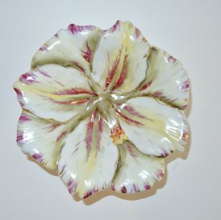 Vintage Chubu China (occupied Japan) Flower Shape Trinket Dish