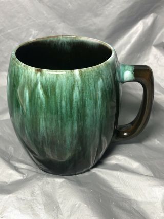 Bmp Blue Mountain Pottery Green Glaze Coffee Tea Cup Mug W Orig Sticker