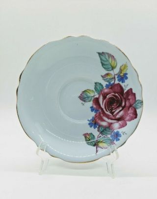 Blue,  Double Warrant,  Paragon,  Pink Cabbage Rose Orphan Saucer