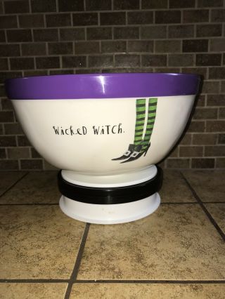2018 Rae Dunn Halloween Purple Trick Or Treat Melamine Bowl
