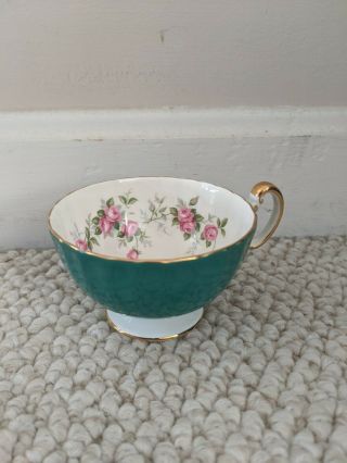 Hard To Find Aynsley Green With Pink Roses Tea Cup - -