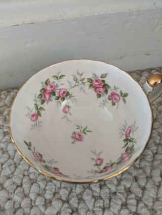 Hard To Find Aynsley Green With Pink Roses Tea Cup - - 3