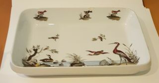 Vintage Metropolitan Museum Of Art Fireproof Porcelain Le Faune Bird Baking Dish