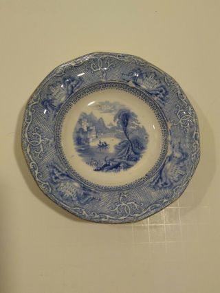 Staffordshire Blue W Adams Ironstone 5 " Bowls Navarino Pattern 1840’s Bonus Bowl