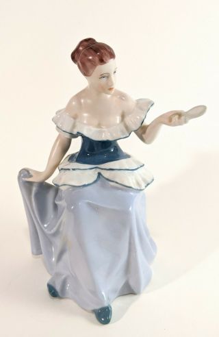 Royal Dux Figurine - Lady With Mirror 239 - Czechoslovakia - Bohemia