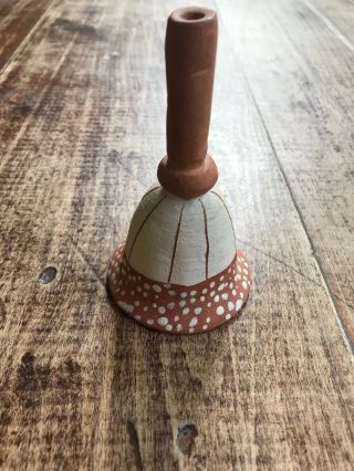 Hand Crafted Painted Terra Cotta Clay Ceramic Pottery Bell