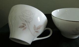 Noritake Rosay 6216 Coffee Tea Cup Fine China Rose With Stem