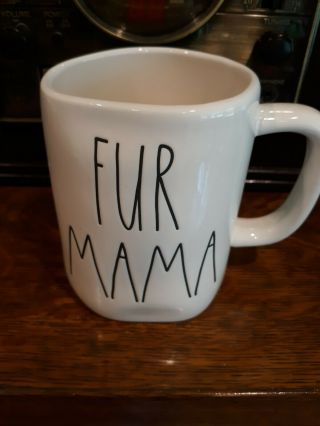 Rae Dunn “fur Mama” Coffee/tea/hot Cocoa Mug Htf