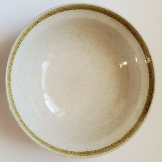 Country Living Stoneware Cereal Bowl Japan Speckled Yellow Rim Yamaka 6 1/2 