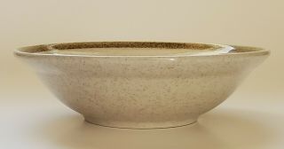 Country Living Stoneware Cereal Bowl Japan Speckled Yellow Rim Yamaka 6 1/2 