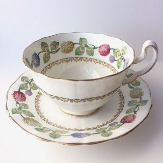 Adderly Best Bone China " Meadowsweet " Cup & Saucer H198 Floral Pattern England