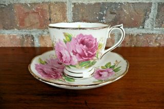 Royal Albert American Beauty Vintage Tea Cup & Saucer Set Made In England