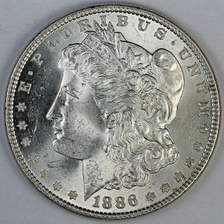 1886 United States Morgan Silver Dollar - Bu Brilliant Uncirculated