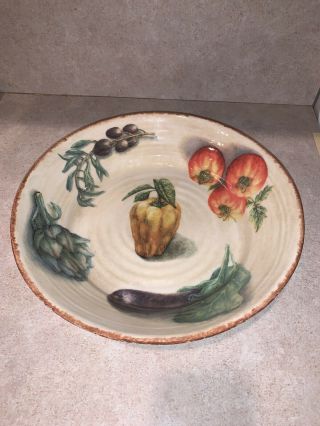 Williams Sonoma Jardin Potager 14 1/2 " Pasta Serving Bowl 2589417 Made In Italy