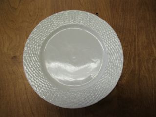 Tabletops Capri White Dinner Plate 10 1/2 " Weave Rim Embossed 12 Available