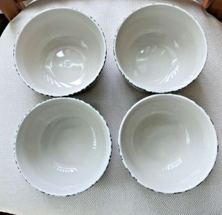 Set of 4 Pine Cone Green Sponge Soup Cereal Bowls by Tienshan Folk Craft 5.  75 
