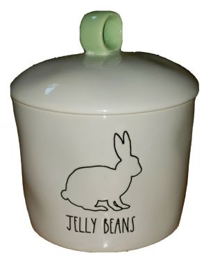 Rae Dunn Jelly Bean Canister Easter Bunny Medium