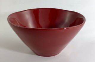 Marin Red By Crate & Barrel Stoneware 6.  25 Inch Bowl Crafted In Portugal