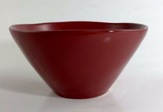 Marin Red by Crate & Barrel Stoneware 6.  25 inch Bowl Crafted in Portugal 2