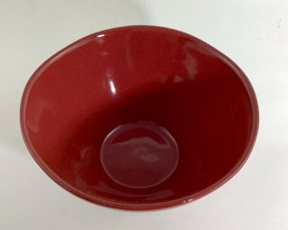 Marin Red by Crate & Barrel Stoneware 6.  25 inch Bowl Crafted in Portugal 3