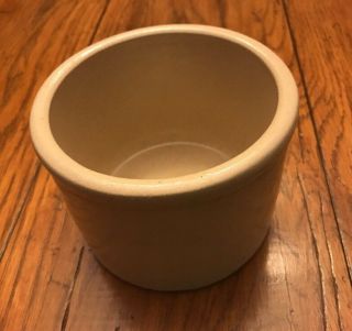Cream Colored Pint Low Jar Pot Crock Robinson Ransbottom Rrp Roseville Ohio
