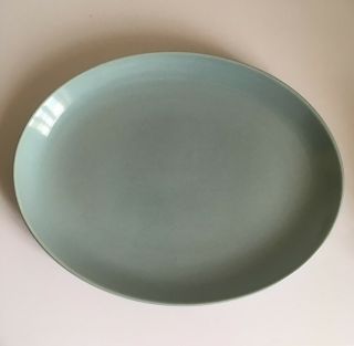 Russel Wright Iroquois 12 1/2 Inch Oval Platter In Lettuce Green