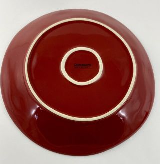 Marin Red by Crate & Barrel Stoneware 10.  5 inch Plate Crafted in Portugal Disc. 3