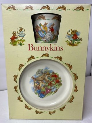 , 3 Pc Royal Doulton Bunnykins Childrens Dinner Set,  Bowl Cup Plate