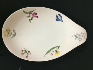 Vintage Hallcraft Eva Zeisel " Bouquet " Pattern Oval Serving Platter 17 "