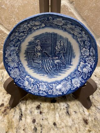 Set Of 8 Liberty Blue Staffordshire Betsy Ross - Fruit Bowls