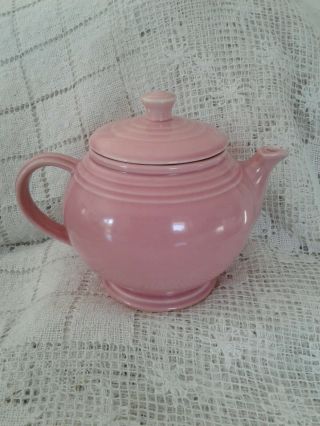 Vintage 4 - Cup Teapot Marked Usa Solid Pink Pottery Tea Pot