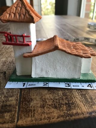 HAND CRAFTED PAINTED CLAY CERAMIC Decorative HOUSE 3