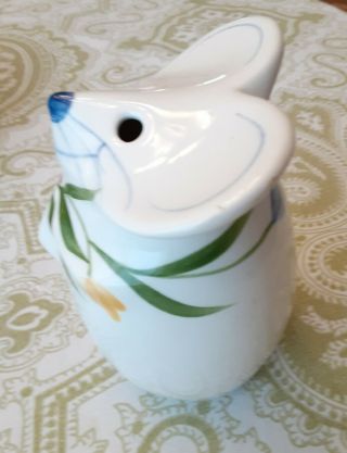 Vintage N S Gustin Co Ceramic Hand Painted Mouse Cheese Shaker 3