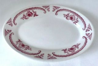 Vintage Homer Laughlin Best China American Rose Restaurant Ware 7 " Oval Platter