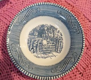 set of 6 BLUE CURRIER AND IVES 5 1/2 