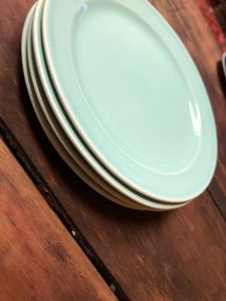 Luray Pastels Lu - Ray Usa Surf Green Bread Butter Plates Set 4