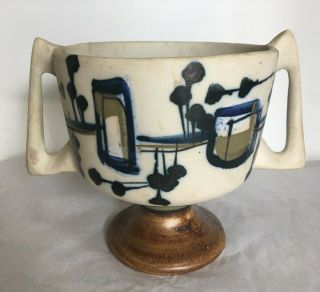 Harsa Pottery - - Henri Nehemiah Azaz Ceramic Art Israel Handpainted Ssy Vase/plant