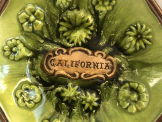 Treasure Craft Pottery Green Fish Ashtray California 3