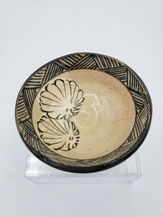 Vintage Studio Art Pottery Ceramic Miniature Bowl Decor Motif 3  W 1.  5  T