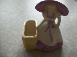 Cash Family Pottery Southern Belle Planter Hand Painted 7 1/2 "