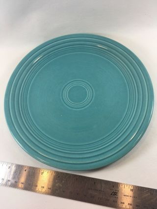 Vintage Turquoise Fiesta 9 1/2 " Luncheon Plate Fiestaware Homer Laughlin Hlc