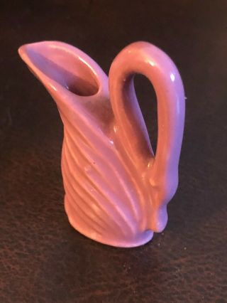 Vintage Shawnee Pottery Miniature " Swan " Vase -