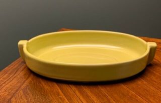 Vtg Abingdon Usa Pottery Decorative Console Bowl Dish Yellow Glaze.