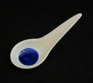 Fukagawa Arita Fuji Mount Hand Crafted Porcelain Blue Cobalt Spoon Made in Japan 2