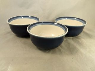 Set Of 3 Pfaltzgraff Denim Fruit Dessert Bowls