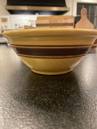 Yellowware Yellow Ware Bowl With Brown Band Stamped National