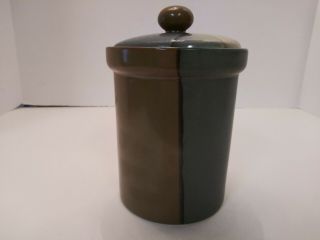 Sango Gold Dust Green Coffee Canister With Lid