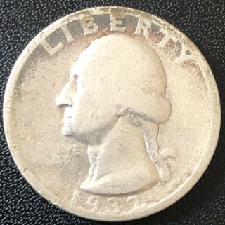 1932 - S 25c San Francisco Silver Washington Quarter Key Date